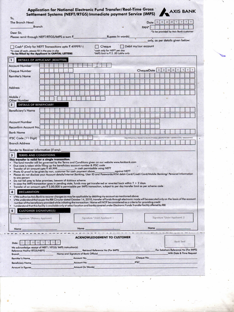 Your Self For Rtgs Favouring406 | PDF