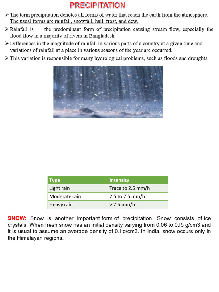 Understanding Precipitation Types and Measurement | PDF | Precipitation ...