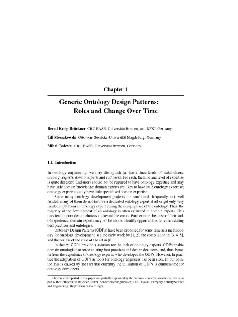 Generic Ontology Design Patterns | PDF | Parameter (Computer ...