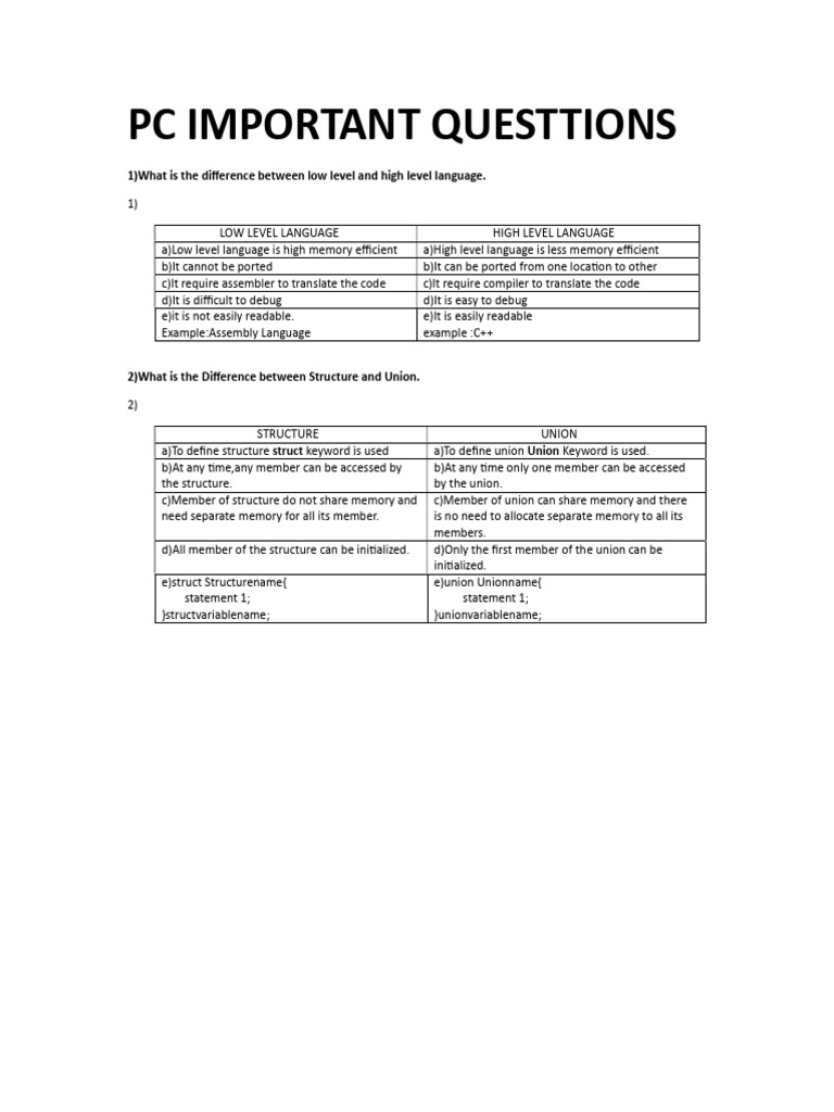 Key Differences in Programming Concepts | PDF | Parameter (Computer ...