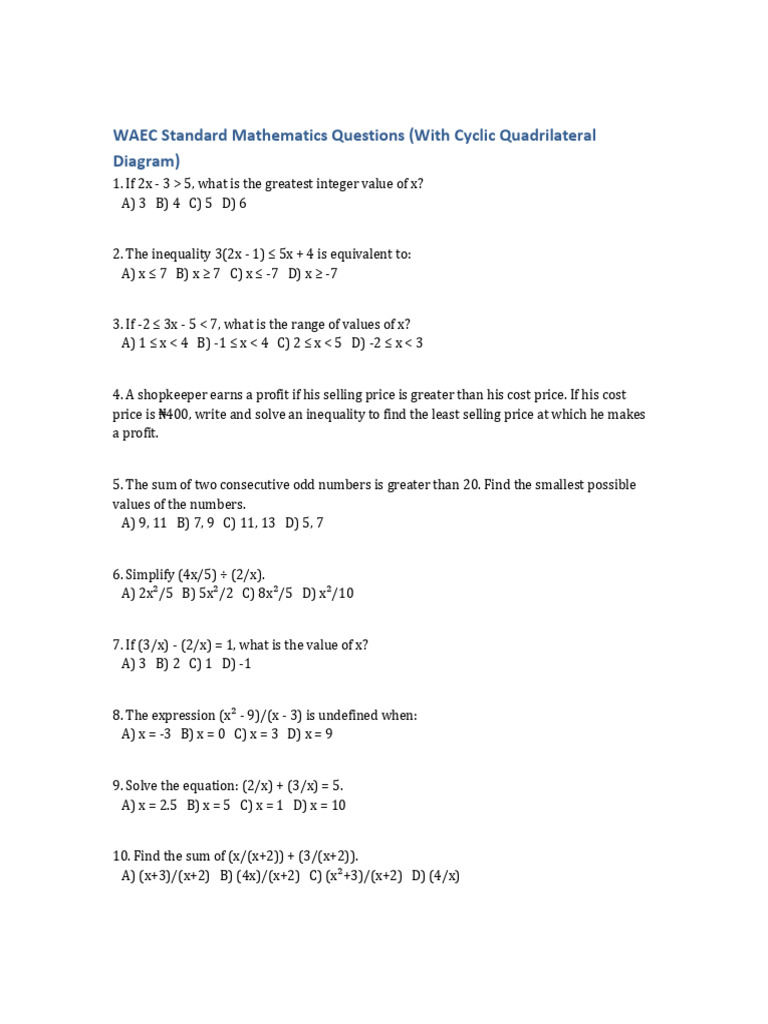 Ss2 maths | PDF | Mathematics | Mathematical Concepts