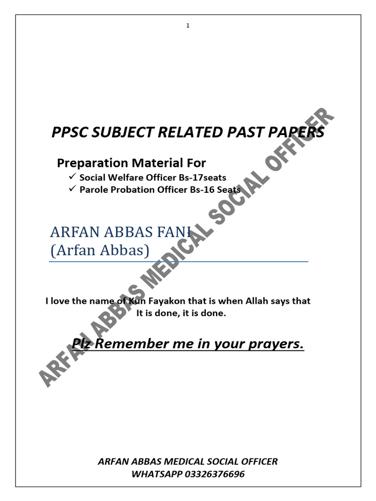Arfan Abbas PPSC Past Papers 2 | PDF | Zulfikar Ali Bhutto | Sociology