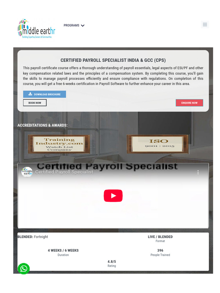 Certified Payroll Specialist Course | PDF | Payroll | Economies