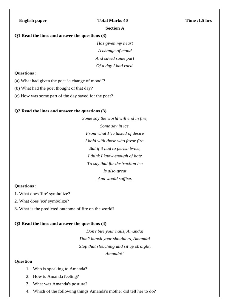Test july 1 class 10 pdf