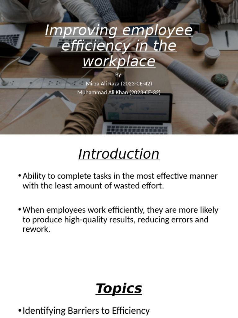 Boosting Workplace Employee Efficiency | PDF | Motivational | Motivation