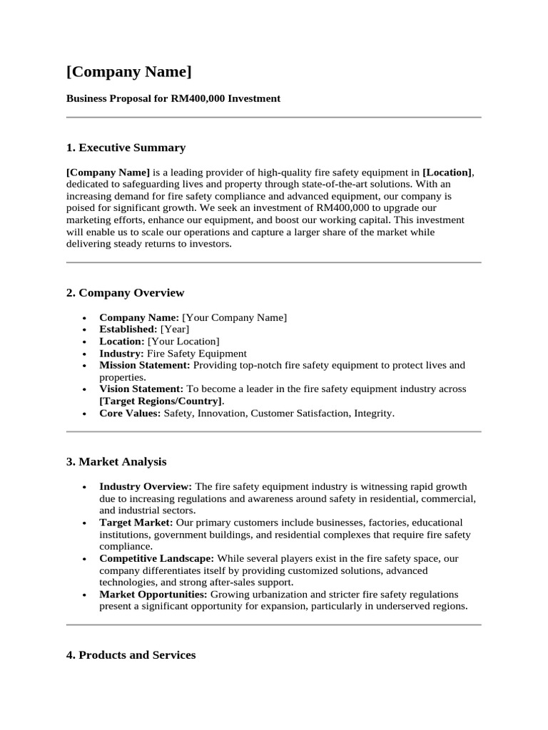 Contoh Proposal Fire Safety Proposal | PDF | Investing | Dividend