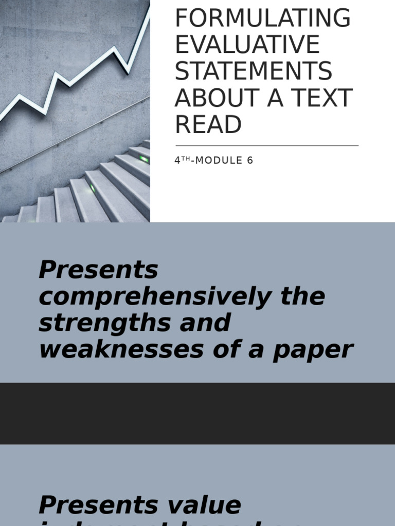 Formulating Evaluative Statements | PDF | Argument | Epistemology