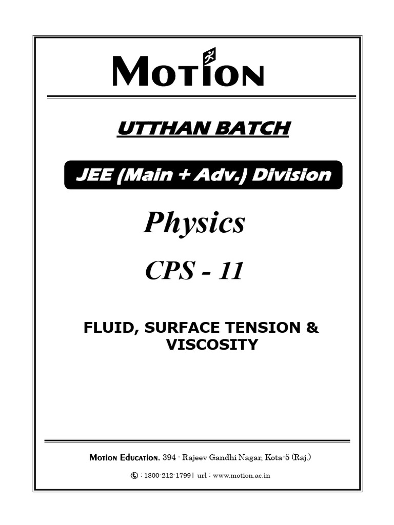 CPS11_Fluid, ST_&_Viscosity_Questions_ (1) PDF Force Liquids