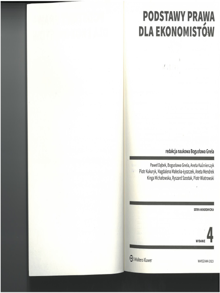 Podst. Prawa Dla Ekonomistów 3 | PDF