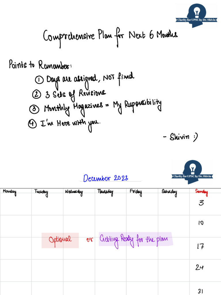 6 Month Calendar (Printable PDF) | PDF