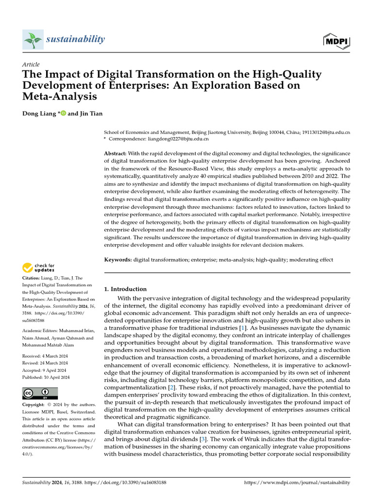 The Impact of Digital Transformation On The High-Q | PDF | Meta ...