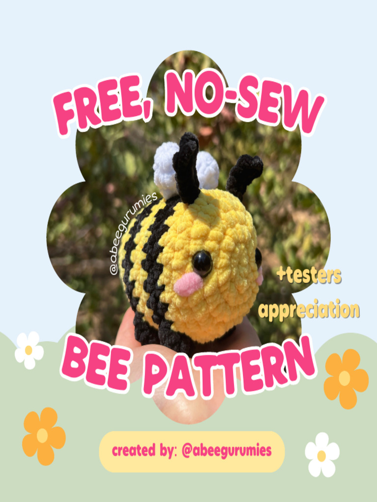 No Sew Bee Pattern - Abeegurumies | PDF | Crochet | Knitting