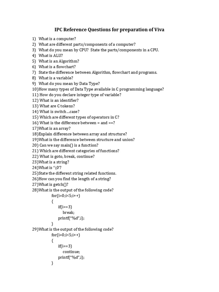 Question Bank IPC For Communication Skills | PDF | String (Computer ...