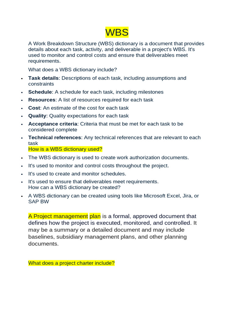 WBS-1 | PDF | Project Management | Risk