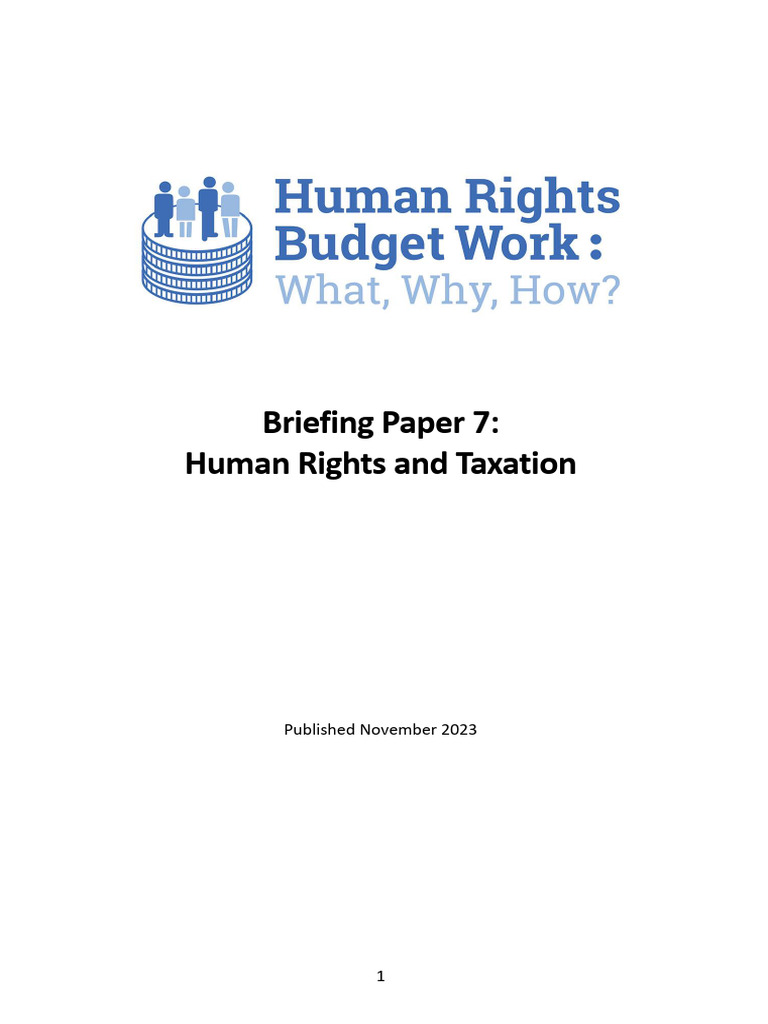 Human Rights and Taxation Budget Work | PDF | Taxes | Policy