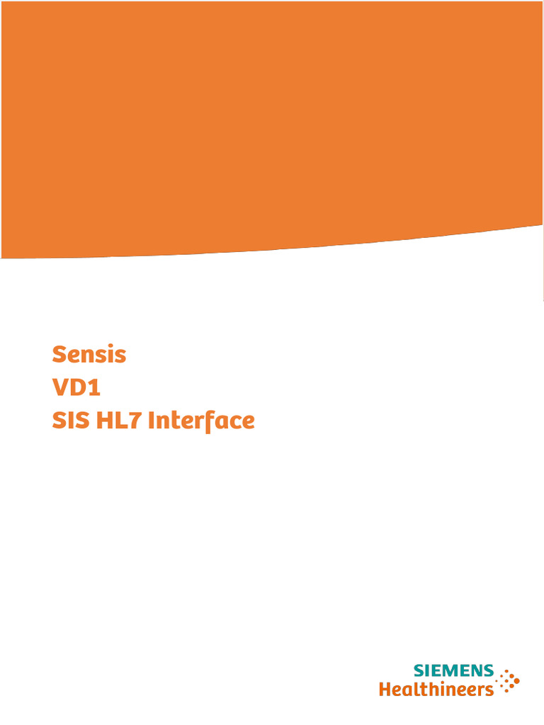 Sensis Vibe HL7 Interface Specification | PDF | Transmission Control ...
