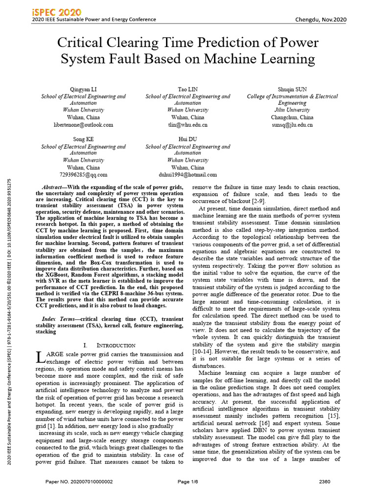 Power Fault Prediction with AI | PDF | Equations | Artificial Intelligence