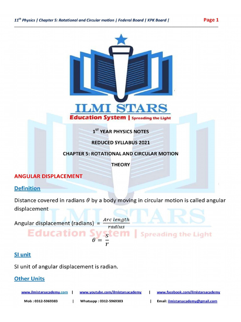 Class 11 Physics Chapter 5 Theory | PDF