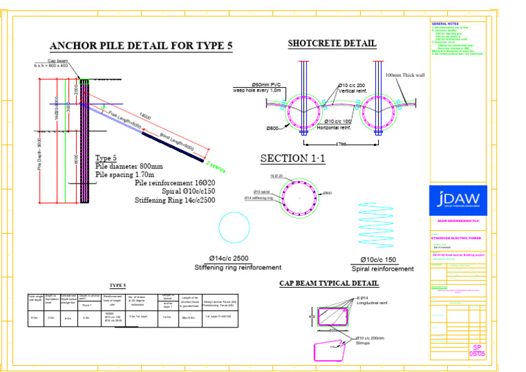 Pile Detail for TYPE 5 | PDF | Deep Foundation | Structural Engineering