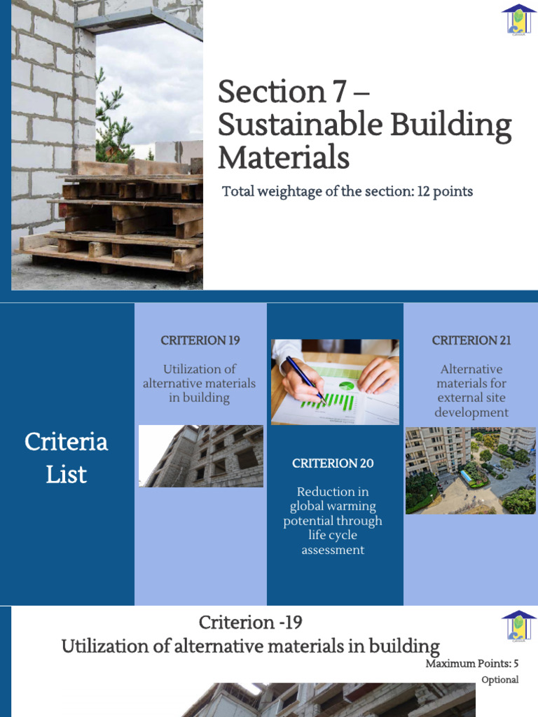Sustainable Building Materials Overview | PDF | Life Cycle Assessment ...