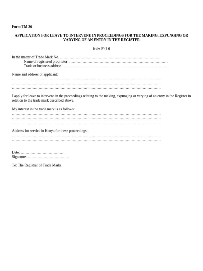form tm 26 | PDF