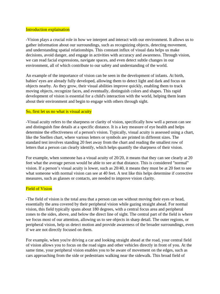 Understanding Vision: Acuity, Fields, and Conditions | PDF | Visual ...