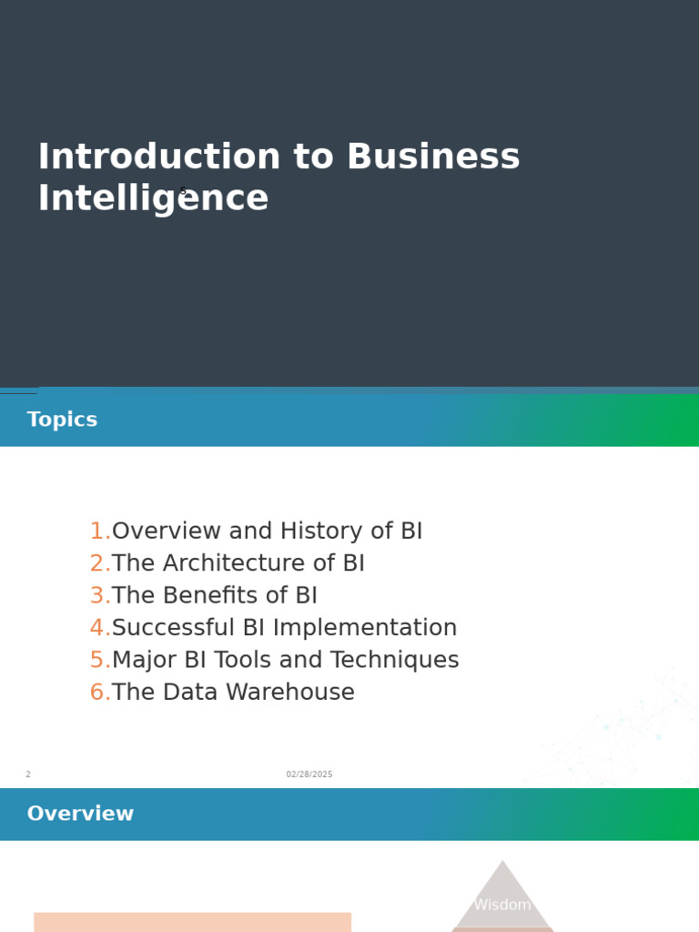 BI and Data Warehouse Overview | PDF | Business Intelligence | Data ...