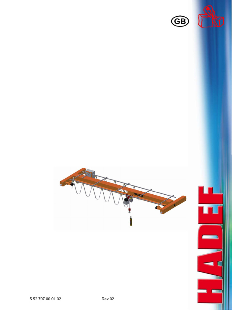 HADEF Electric Crane Installation Guide | PDF | Safety