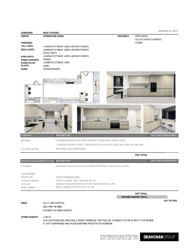 Porcelanosa Kitchen Contract | PDF
