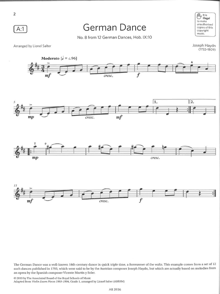 ABRSM, Pieces - Grade 1 | PDF