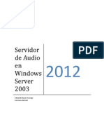 Servidor de Audio Windows Server 2003