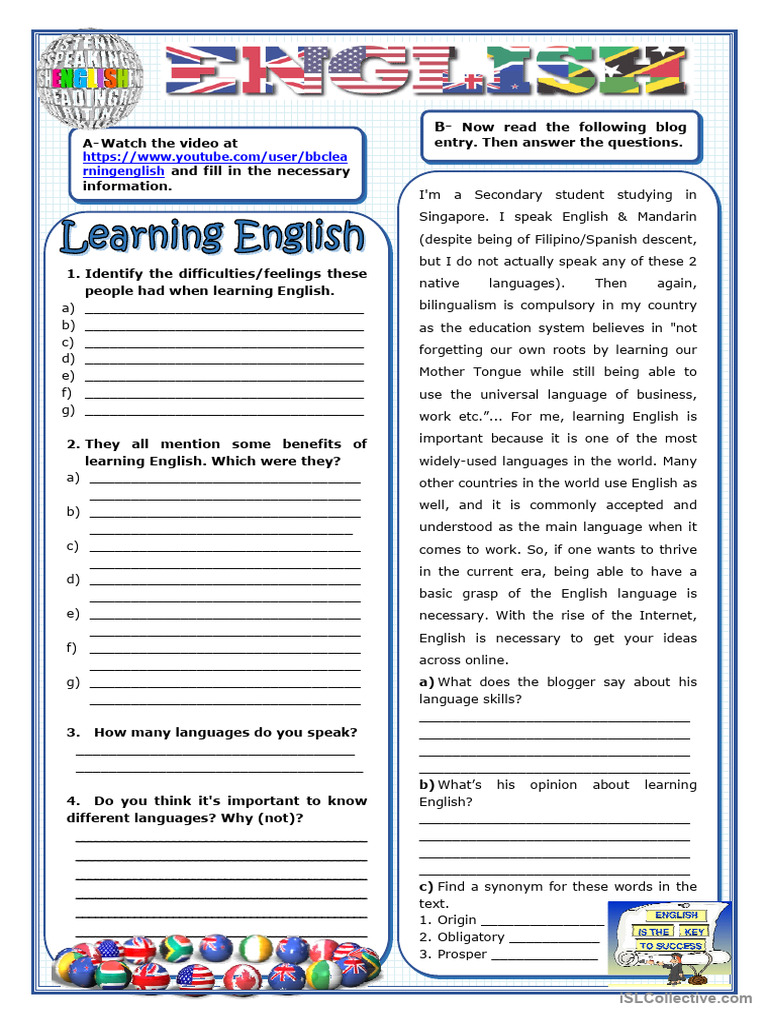 Learning English: Challenges and Benefits | PDF | First Language ...