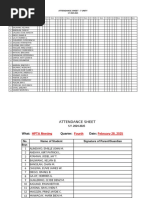 Attendance Sheet | PDF