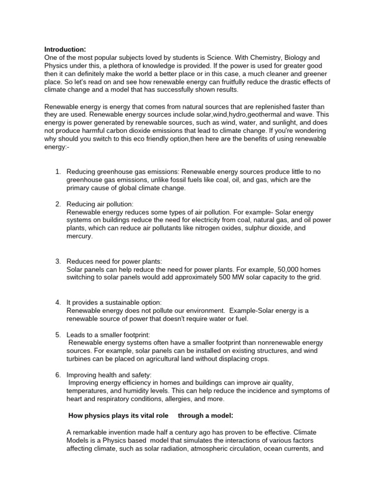 Renewable Energy Pdf General Circulation Model Renewable Energy