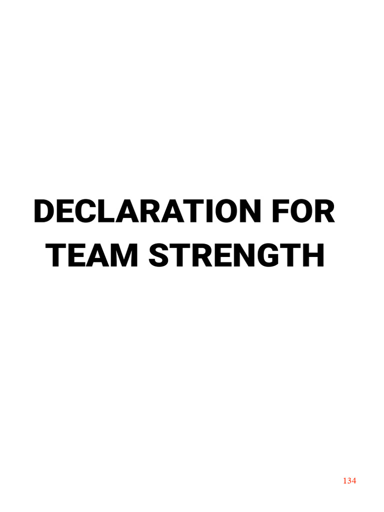Team Strength Declaration for Proposal | PDF