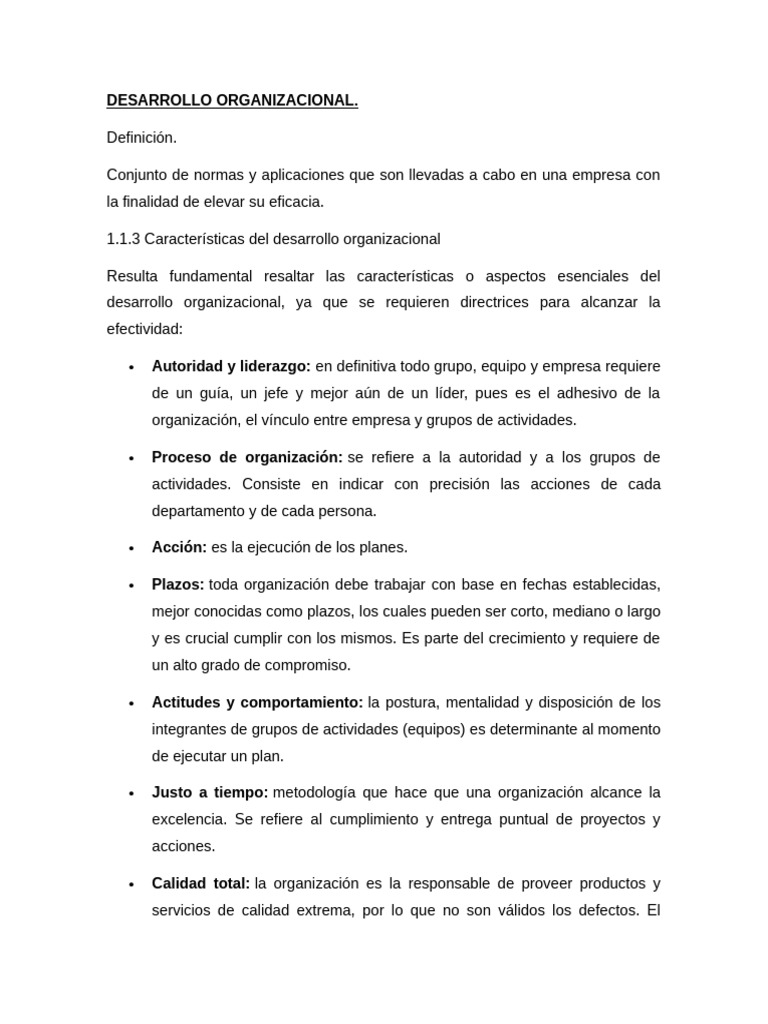 Claves del Desarrollo Organizacional | PDF | Business | Análisis FODA