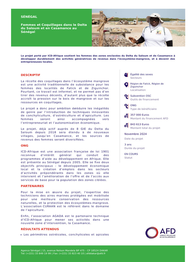 Autonomisation des femmes en Casamance | PDF | Sénégal | Économie