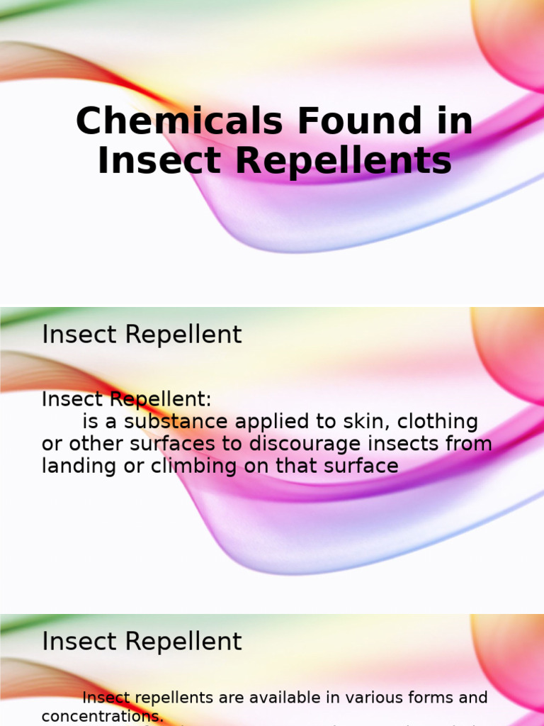 Insect Repellent Chemicals Explained | PDF