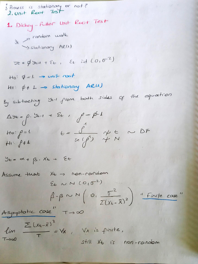 Dicky Fuller Unit Root Test | PDF