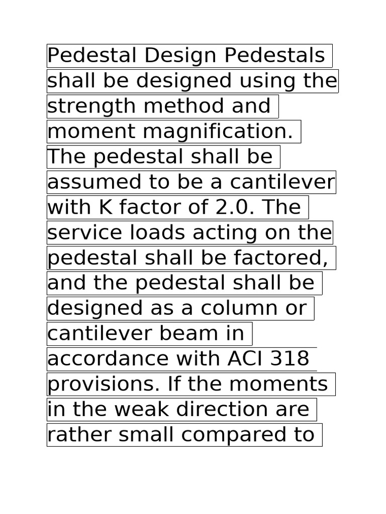 Pedestal Design Pedestals | PDF