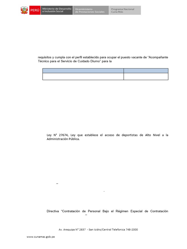 Proceso Cas #061-2025-Midis-Pncm | PDF | Titulo academico
