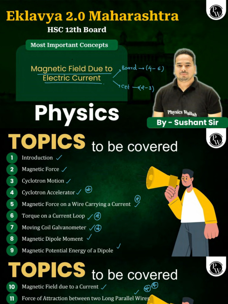 10 Magnetic Field Due To Electric Current - Class Notes - Eklavya ...
