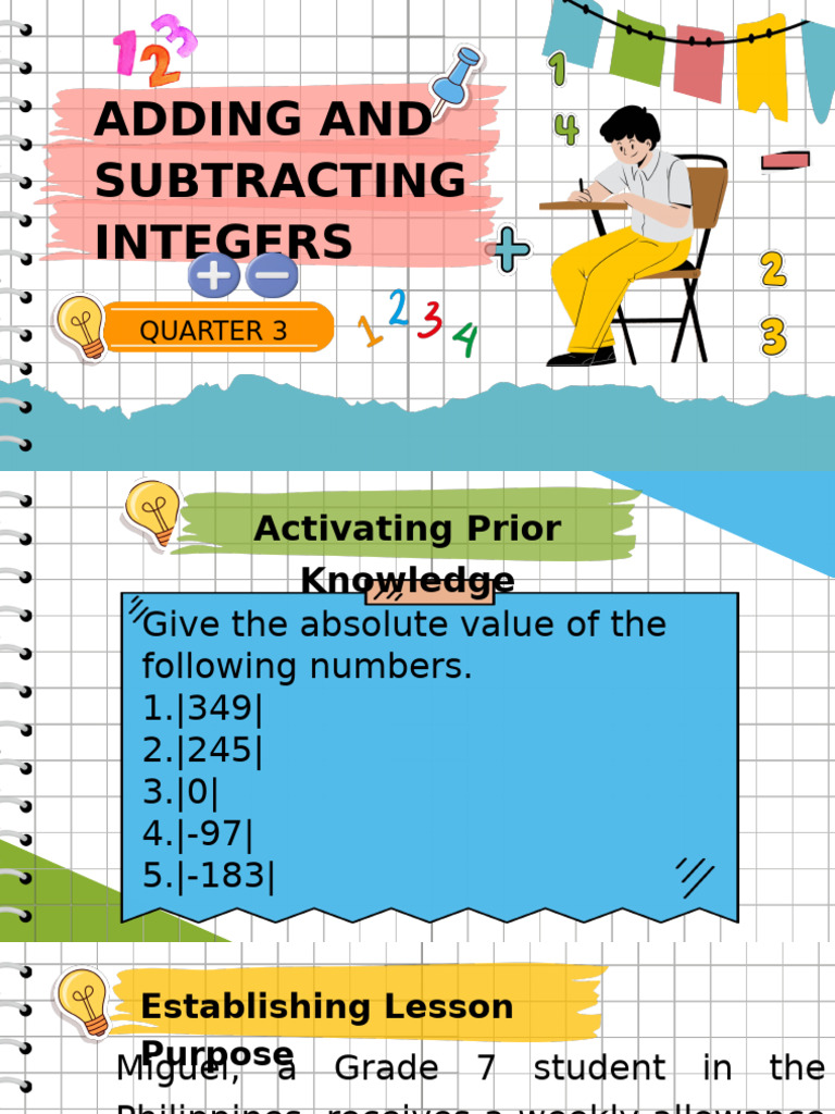 Adding and Subtracting Integers | PDF | Numbers | Multiplication