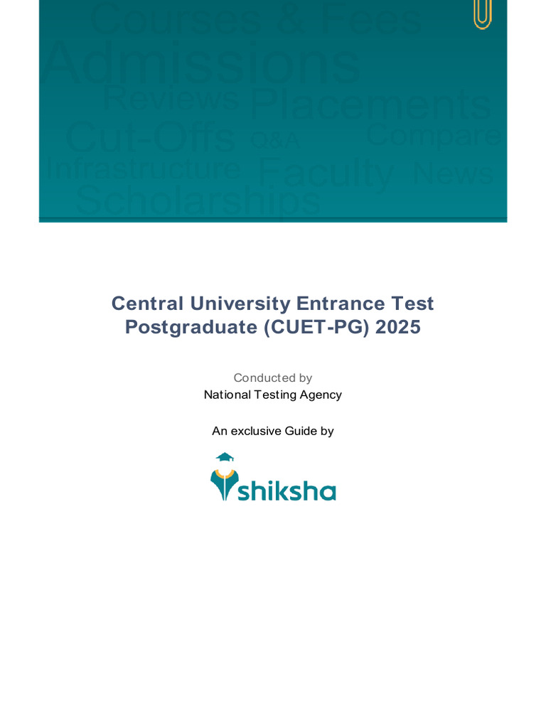 CUET PG 2025 Exam Pattern Overview | PDF | Multiple Choice | Science