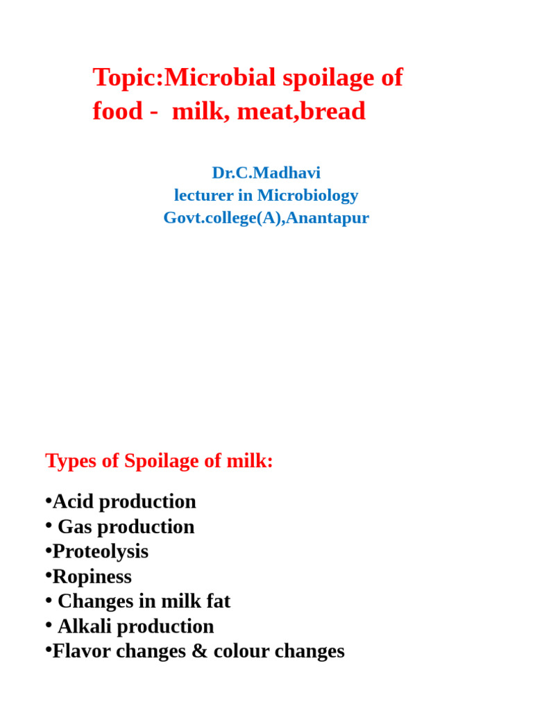 Microbial Spoilage of Canned Foods, Eggs | PDF | Decomposition | Mold
