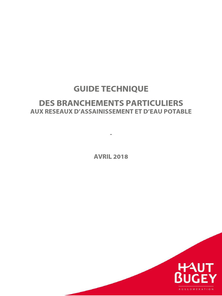 Guide Technique Branchement | PDF | Assainissement | Boire de l'eau