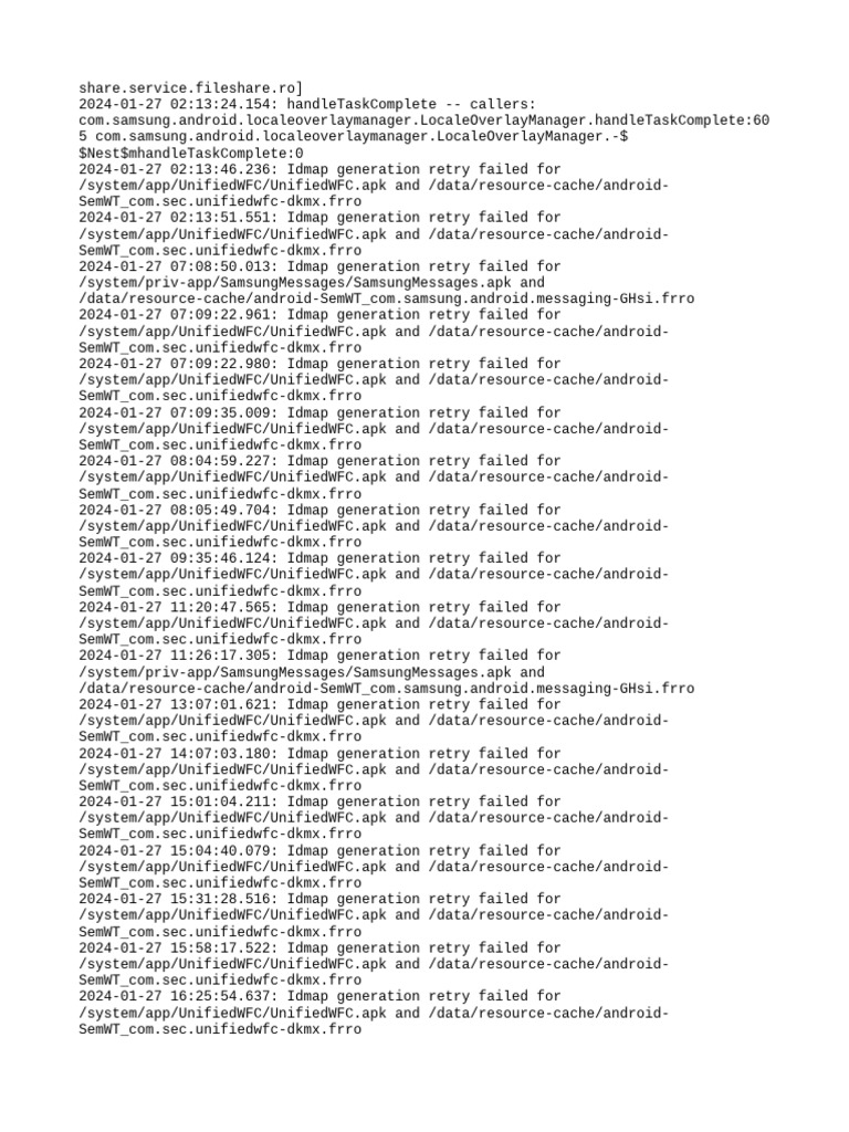UnifiedWFC Idmap Generation Failures | PDF | Computer File Formats ...