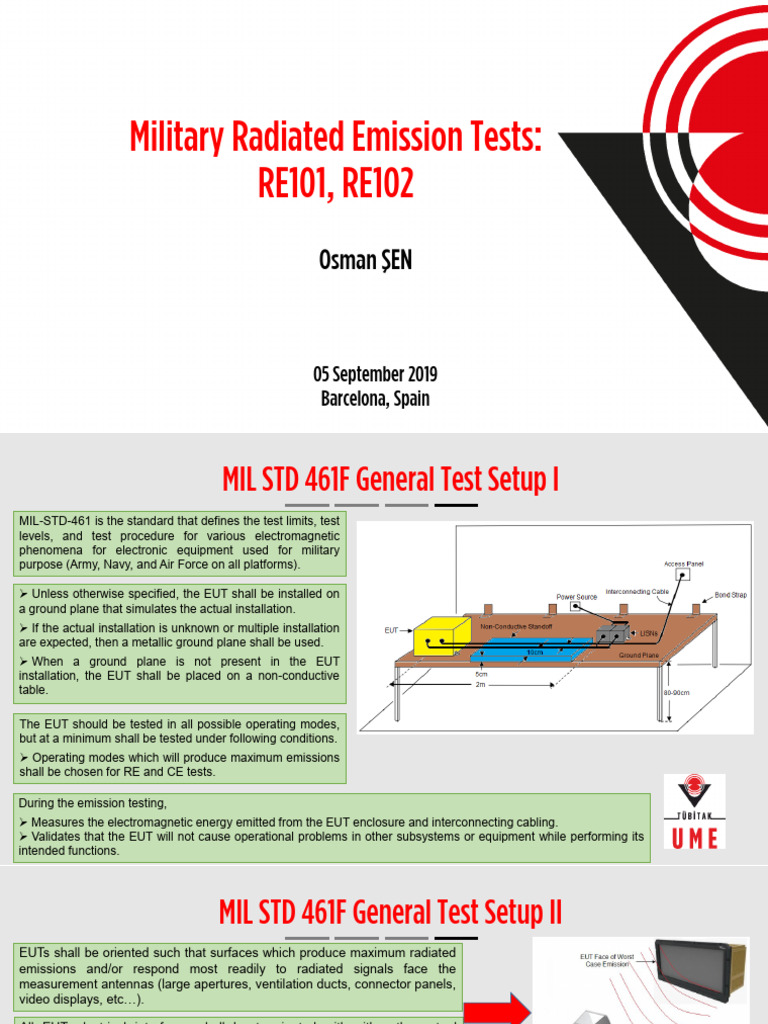 RE101 Testing for Military Emissions | PDF | Antenna (Radio) | Hertz