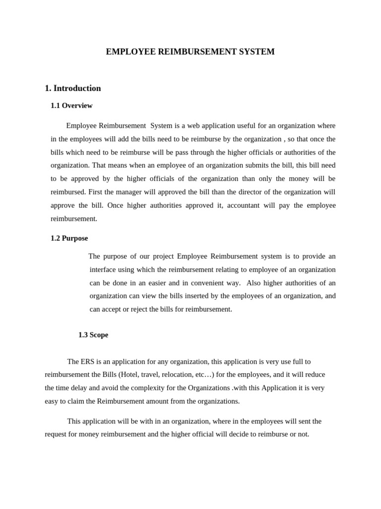 EMPLOYEE REIMBURSEMENT SYSTEM | PDF | Data Model | Databases
