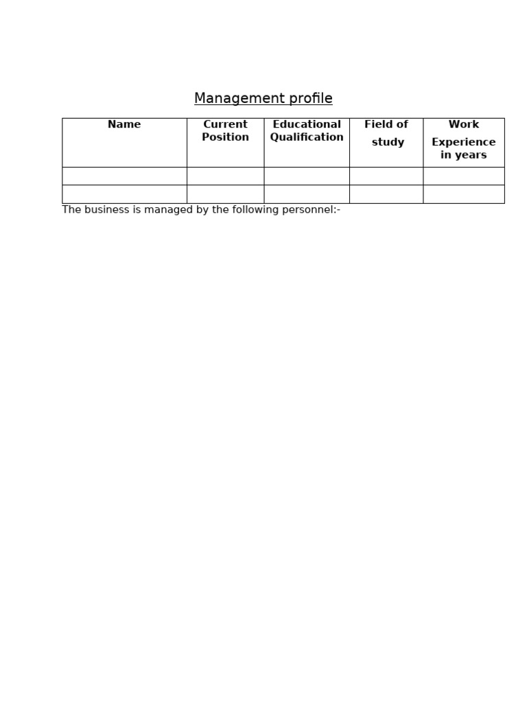 MGT Profile | PDF